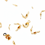 4001181. Gold Filled Clamshell Bead Tip with Two Rings